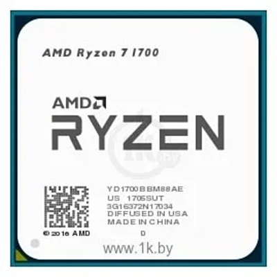 AMD Ryzen 7 1700 Summit Ridge (AM4, L3 16384Kb)