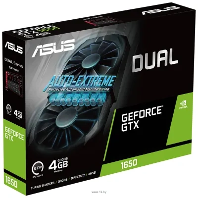 ASUS Dual GeForce GTX 1650 4GB GDDR6 EVO (DUAL-GTX1650-4GD6-P-EVO)