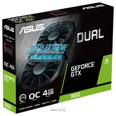 ASUS Dual GeForce GTX 1650 OC Edition 4GB GDDR6 EVO (DUAL-GTX1650-O4GD6-P-EVO)