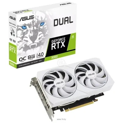 ASUS Dual GeForce RTX 3060 White OC Edition 8GB (DUAL-RTX3060-O8G-WHITE)