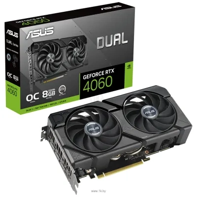 ASUS Dual GeForce RTX 4060 EVO OC Edition 8GB GDDR6 (DUAL-RTX4060-O8G-EVO)