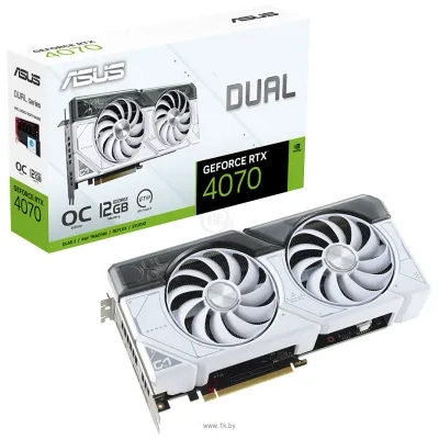 ASUS DUAL GeForce RTX 4070 OC Edition 12GB GDDR6X (DUAL-RTX4070-O12G-WHITE)