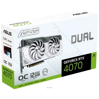 ASUS DUAL GeForce RTX 4070 OC Edition 12GB GDDR6X (DUAL-RTX4070-O12G-WHITE)