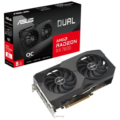 ASUS DUAL Radeon RX 7600 OC Edition 8GB GDDR6 (DUAL-RX7600-O8G)