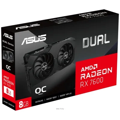 ASUS DUAL Radeon RX 7600 OC Edition 8GB GDDR6 (DUAL-RX7600-O8G)