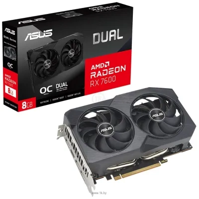 ASUS Dual Radeon RX 7600 V2 OC Edition 8GB GDDR6 (DUAL-RX7600-O8G-V2)