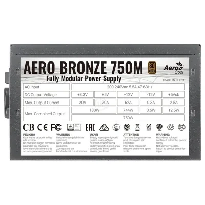 AeroCool Aero Bronze 750M 750W